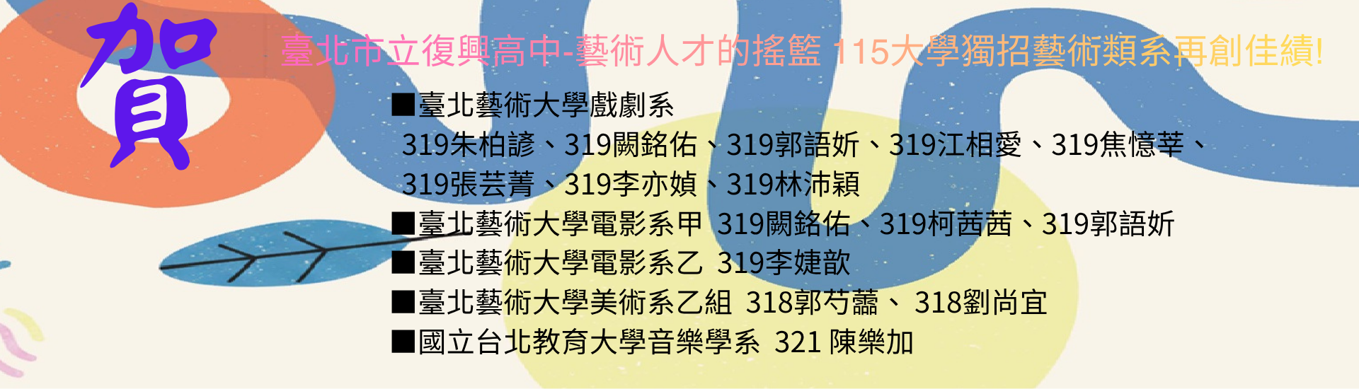 115大學獨招藝術類系1150505